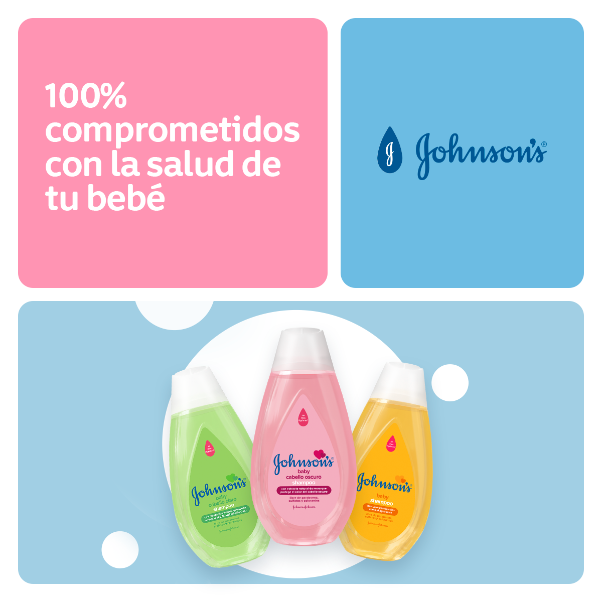 Shampoo JOHNSON'S® Pelo Oscuro - Comprometidos